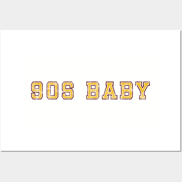 90s Baby Burgundy and Yellow Wall Art by ariel161